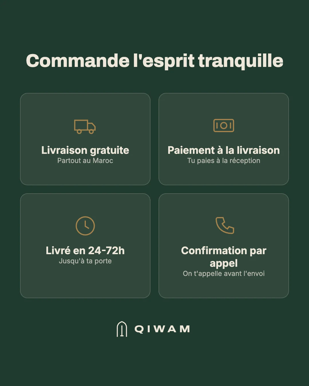 Livraison gratuite et paiement à la livraison